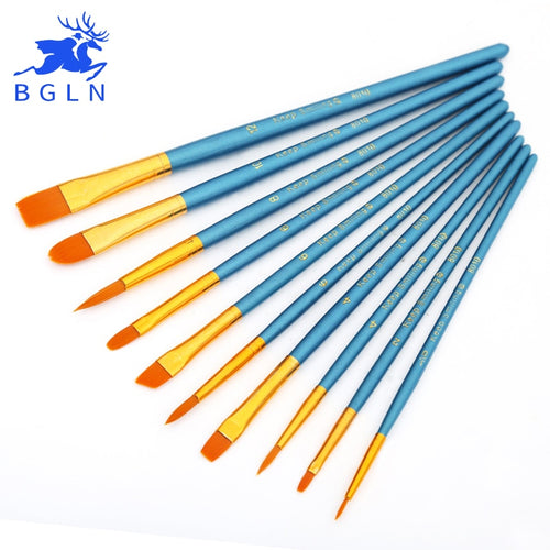 BGLN 10Pcs/Set Watercolor Brushes Set