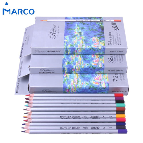 Marco 24/36/48/72 Colors Lapis De Cor Prismacolor Colored Pencil Set