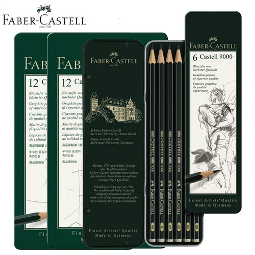 Faber Castell Graphite Pencil 9000 6/12pcs Wooden Pencil