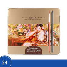 Load image into Gallery viewer, Marco 24/36/48 Color Pencil Black Wood Watercolor Pencil Set