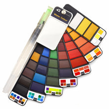 Load image into Gallery viewer, 18/25/33/42 Colors Solid Watercolor Paint Set With Water Brush Pen