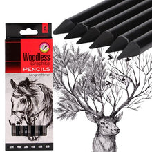 Load image into Gallery viewer, 6-Pack Sketch Drawing Pencil Set Woodless Graphite Pencils 17.5cm 2H HB 2B 4B 6B 8B