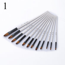 Load image into Gallery viewer, 12pcs Nylon Wooden Handle Watercolor Brush Pen Set For Learning DIY