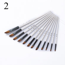 Load image into Gallery viewer, 12pcs Nylon Wooden Handle Watercolor Brush Pen Set For Learning DIY