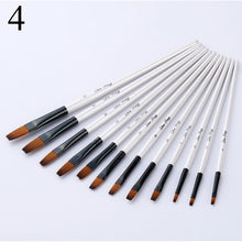 Load image into Gallery viewer, 12pcs Nylon Wooden Handle Watercolor Brush Pen Set For Learning DIY