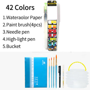 BGLN Portable Solid Water Color Paint Set For Student Art Supplies