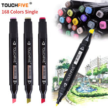 Load image into Gallery viewer, TOUCHFive Single markers Acrylic Alcohol Markers Dual Head Sketch copic Markers Pen